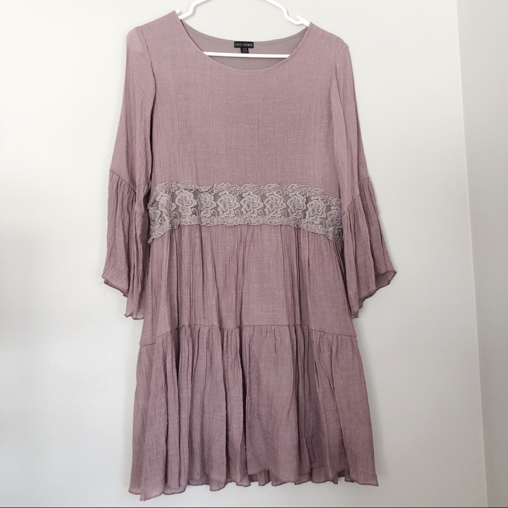 COCO+CARMEN purple lace dress